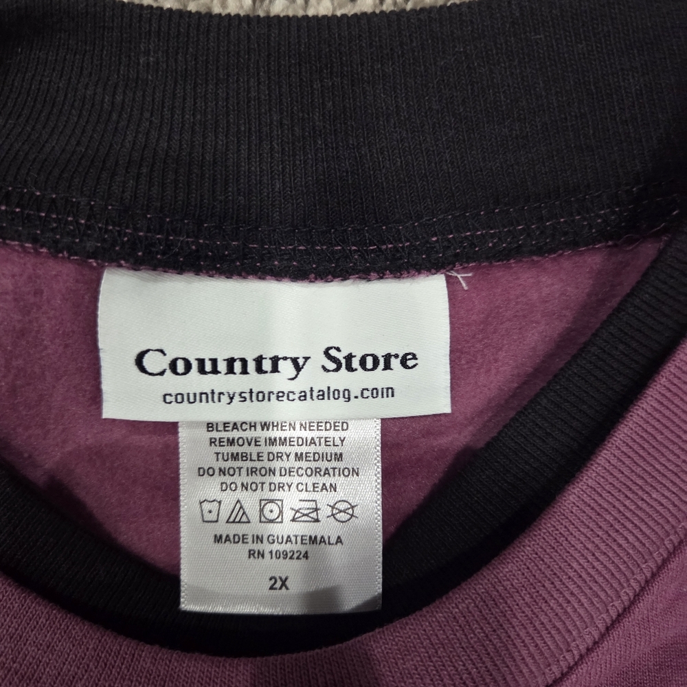 New In Package! Country Store Printed Roses Sweatershirt Size 2X - Picture 4 of 5